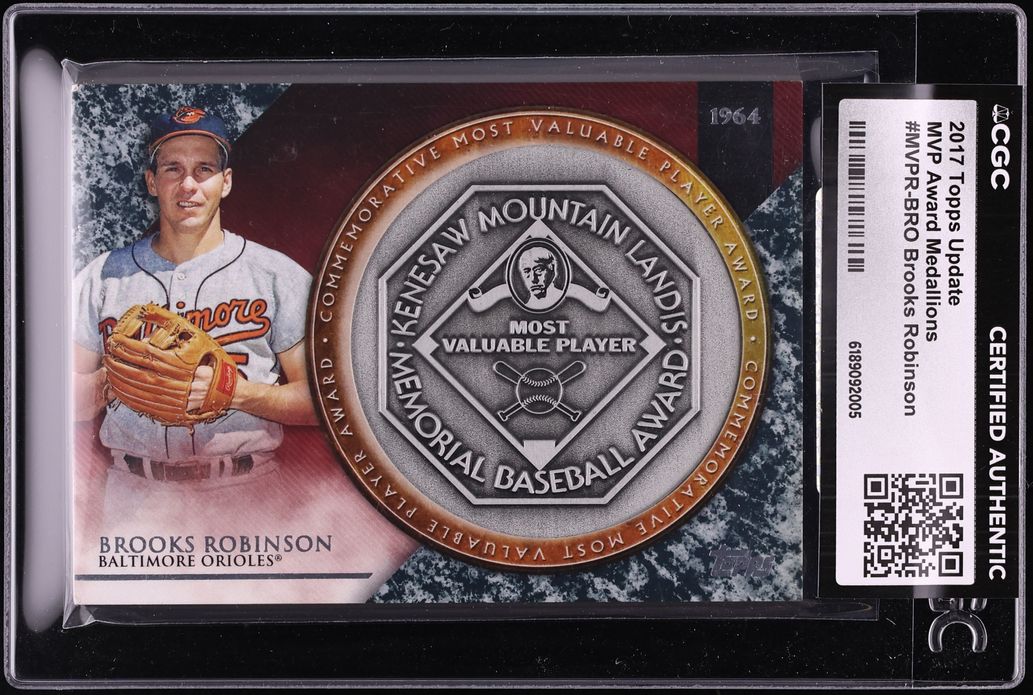 2017 Topps Update MVP Award Medallions Brooks Robinson #MVPR-BRO CGC AUTH