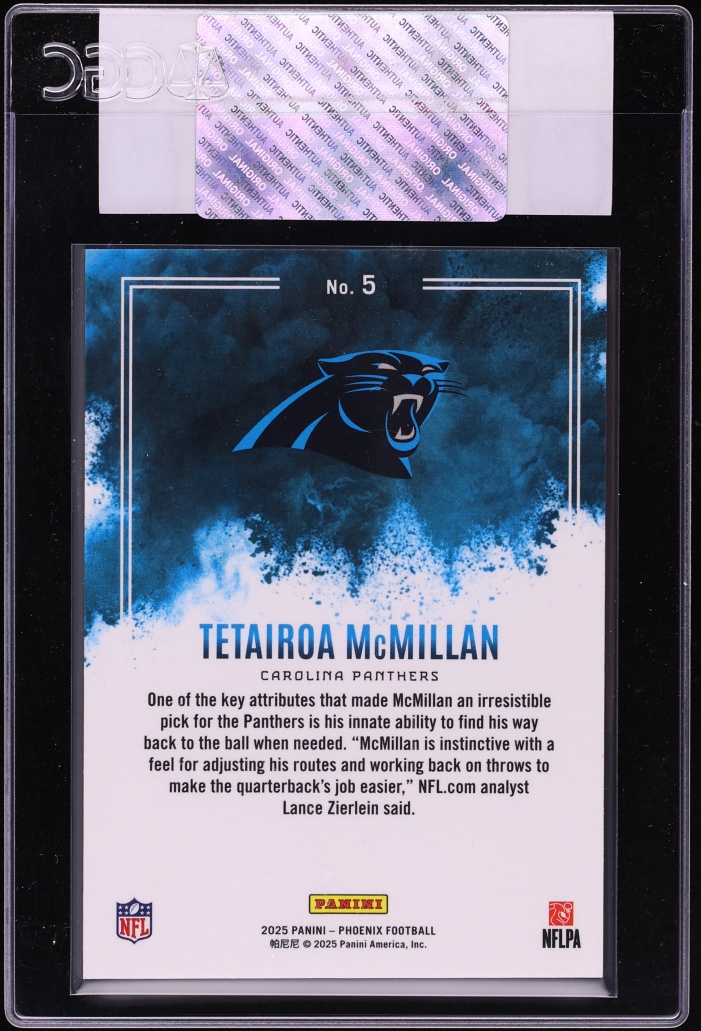 2025 Panini Phoenix Color Blast Tetairoa McMillan ROOKIE #5 CGC AUTH - Photo 2