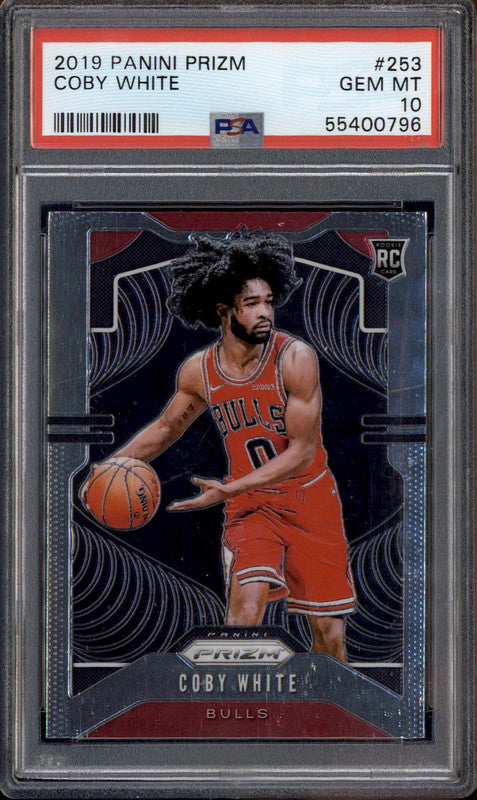PSA10 Coby White Prizm RC Red ルーキー NBA 2019 Panini Prizm #253 Coby White RC Rookie PSA 10 on