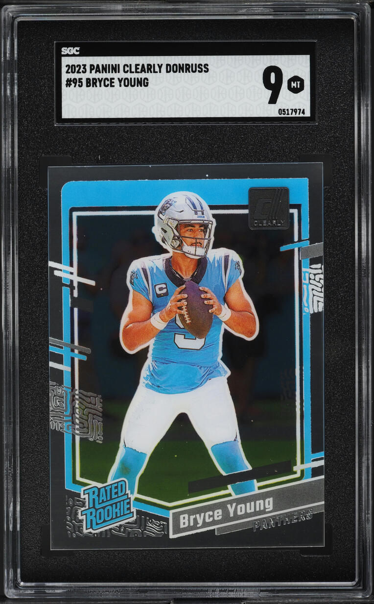 2023 Panini Clearly Donruss Bryce Young ROOKIE #95 SGC 9 MINT