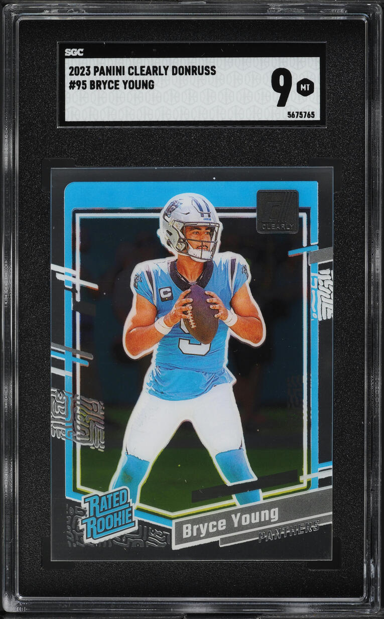 2023 Panini Clearly Donruss Bryce Young ROOKIE #95 SGC 9 MINT