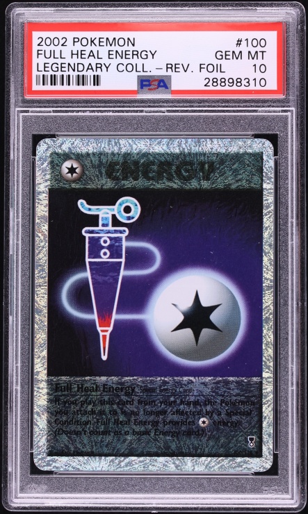 2002 Pokemon Legendary Collection Reverse Holo Full Heal Energy #100 PSA 10 GEM MINT