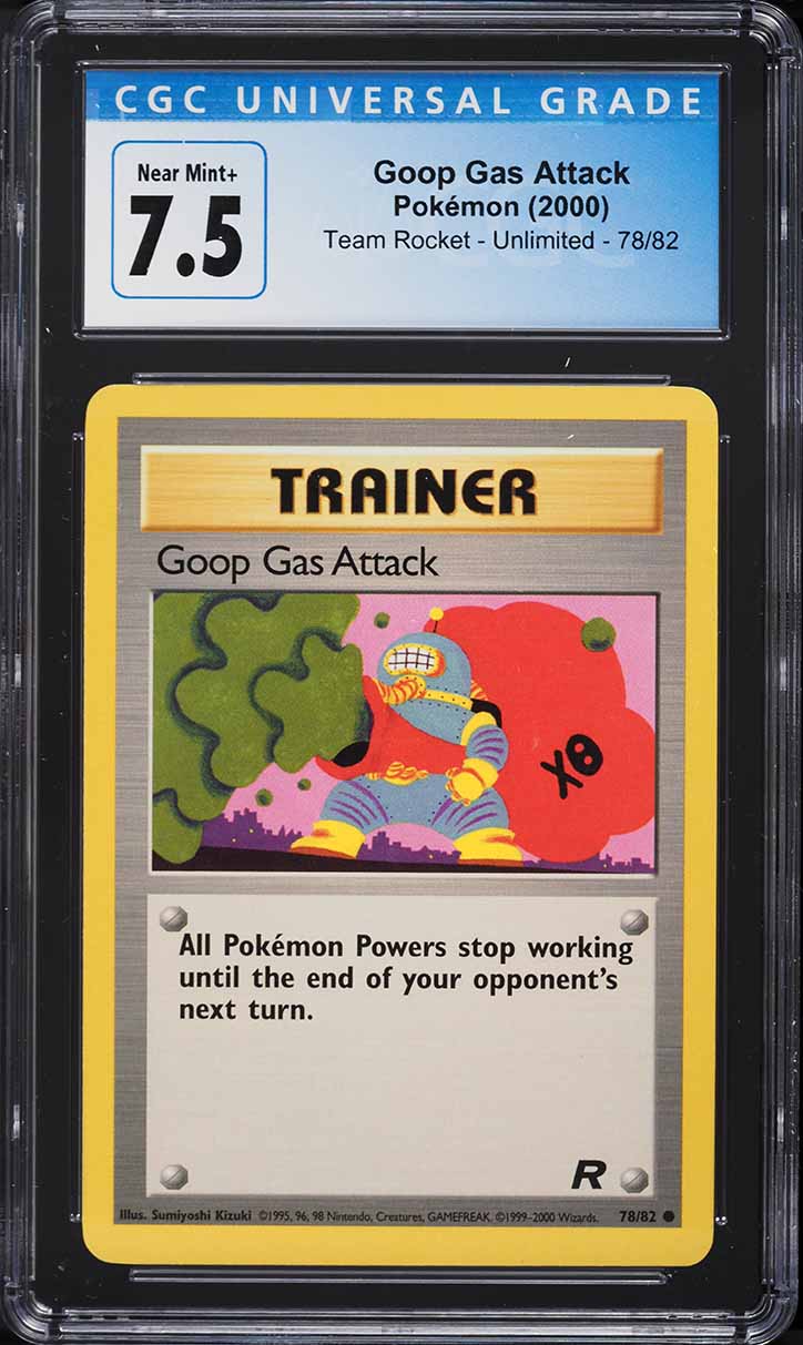 2000 Pokemon Team Rocket Goop Gas Attack #78 CGC 7.5 NRMT+