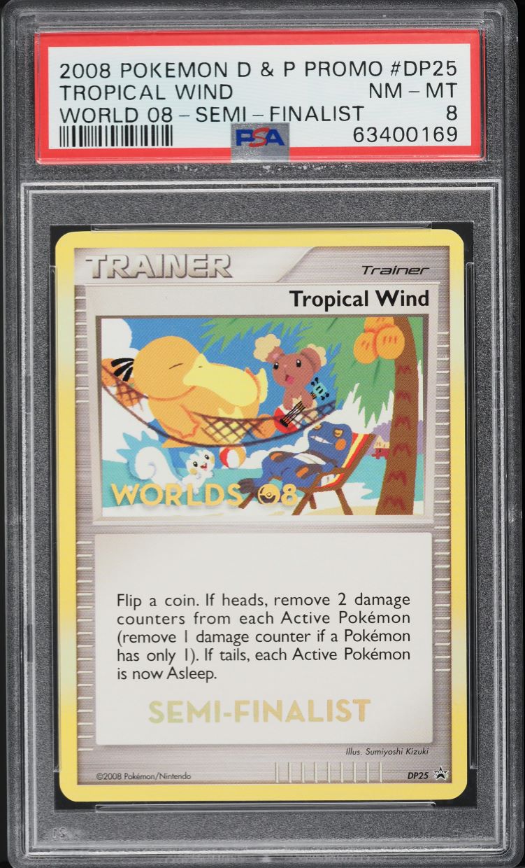 2008 Pokemon DP Promo World 08 Semi-Finalist Tropical Wind #DP25 PSA 8 NM-MT