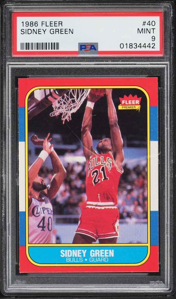 1986 Fleer Basketball Sidney Green #40 PSA 9 MINT