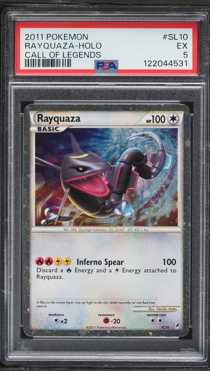 2011 Pokemon Call Of Legends Holo Rayquaza #SL10 PSA 5 EX