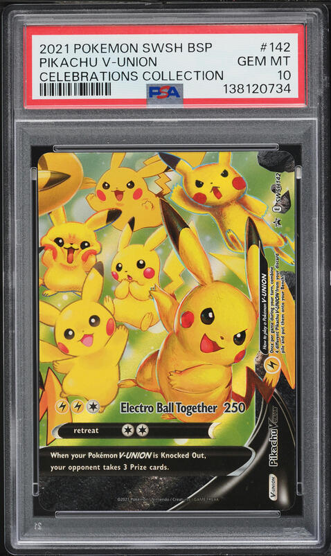 2021 Pokemon Sword & Shield Promo Celebrations Pikachu V-UNION