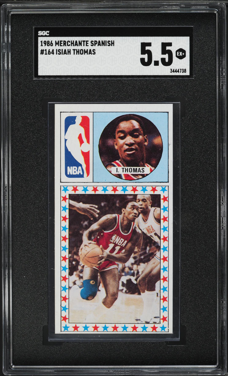 1986 Merchante Spanish Basketball Isiah Thomas #164 SGC 5.5 EX+