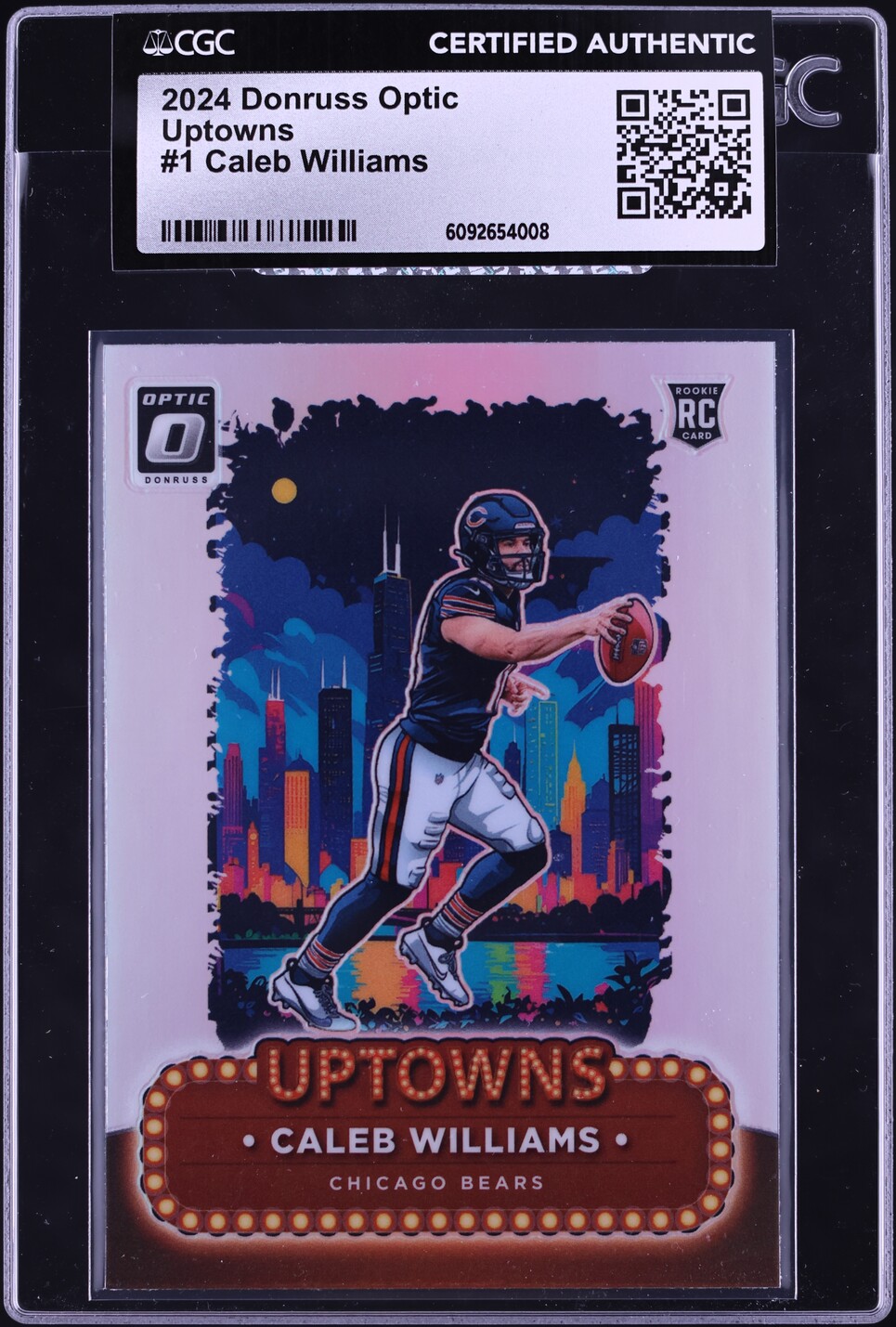 2024 Donruss Optic Uptowns Caleb Williams ROOKIE #1 CGC AUTH
