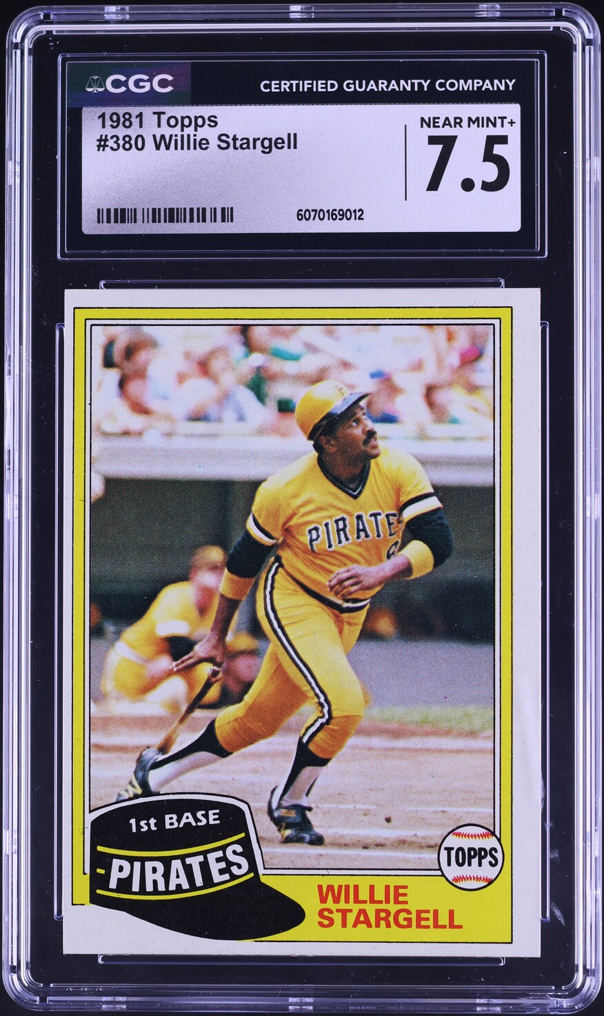 1981 Topps Willie Stargell #380 CGC 7.5 NRMT+