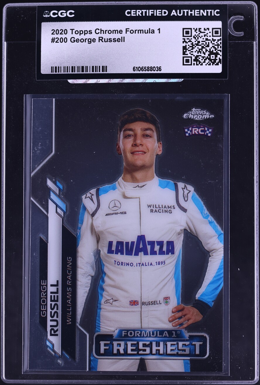 2020 Topps Chrome Formula 1 F1 George Russell ROOKIE #200 CGC AUTH