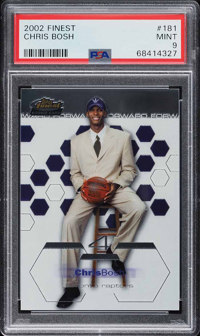 2002 Finest Basketball Chris Bosh ROOKIE #181 PSA 9 MINT