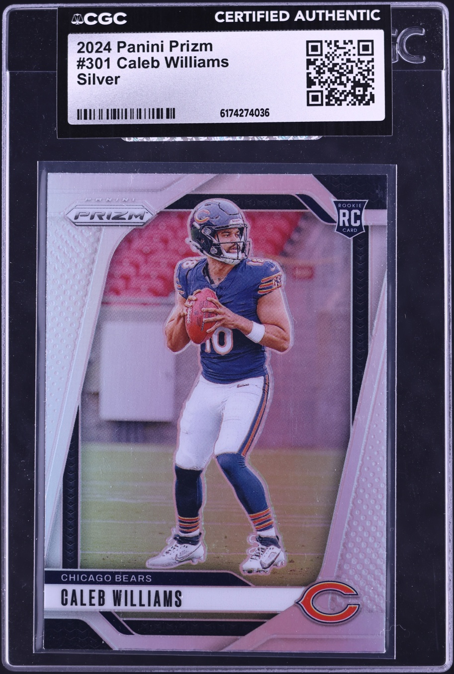 2024 Panini Prizm Silver Caleb Williams ROOKIE #301 CGC AUTH