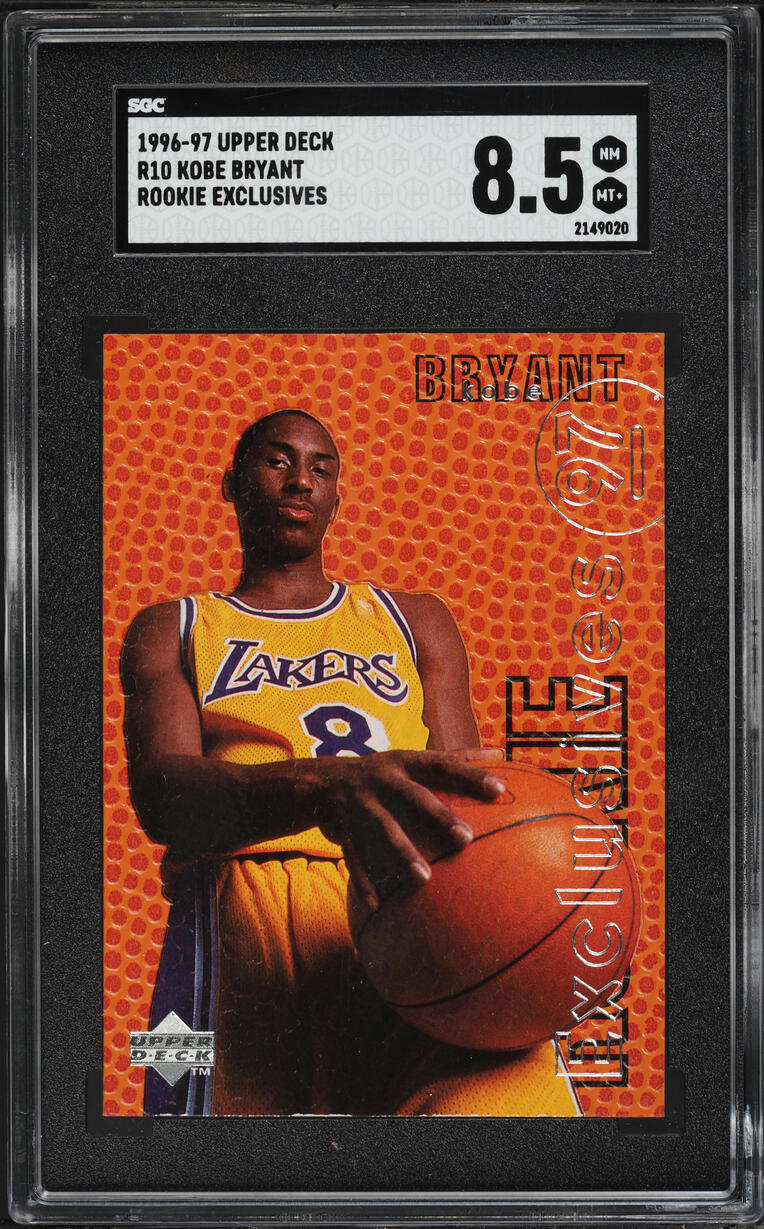 1996 Upper Deck Exclusives Kobe Bryant ROOKIE #R10 SGC 8.5 NM-MT+