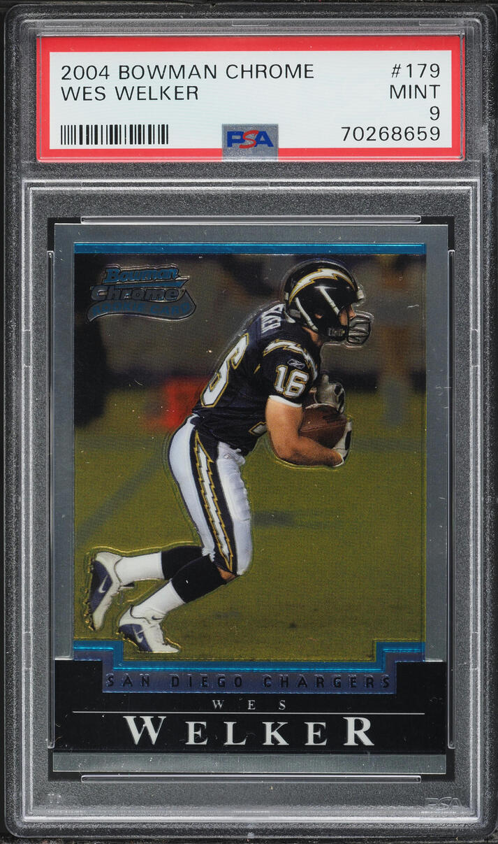 2004 Bowman Chrome Wes Welker ROOKIE #179 PSA 9 MINT