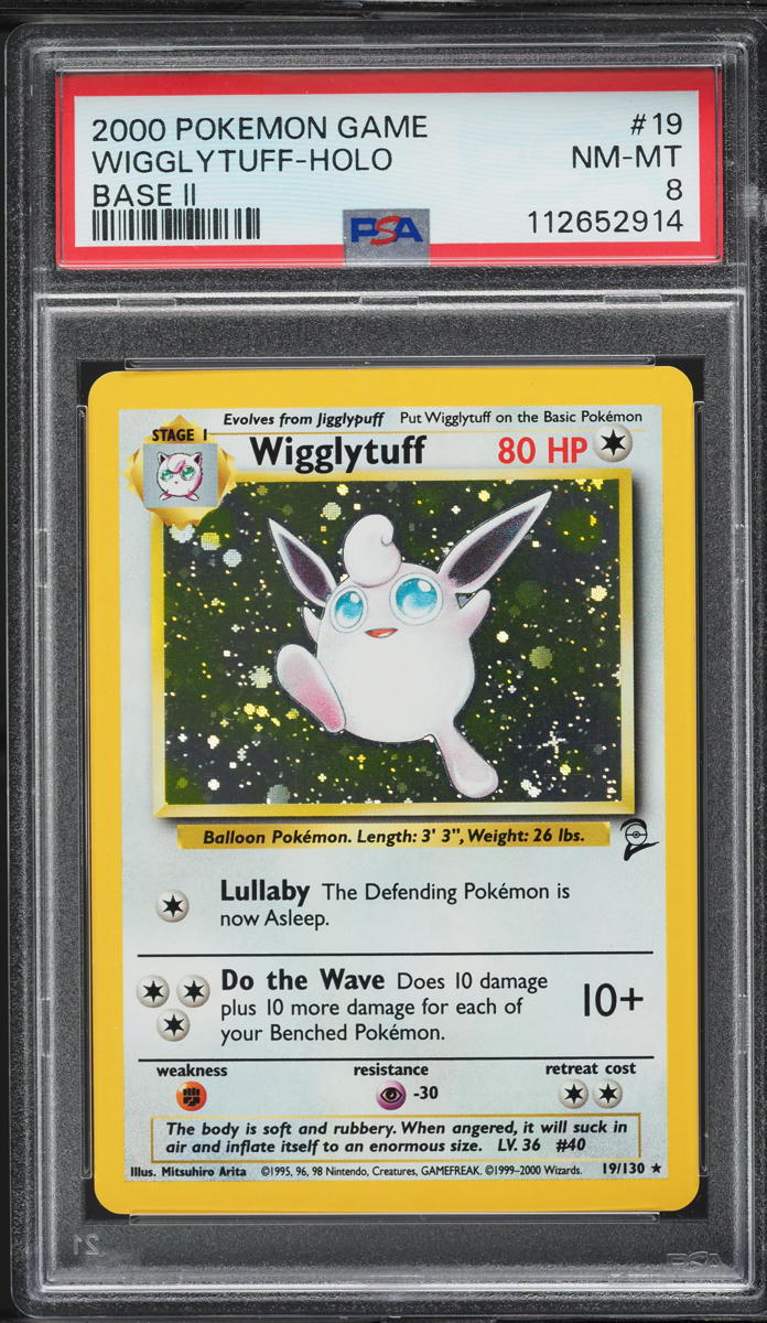 2000 Pokemon Base Set 2 Holo Wigglytuff #19 PSA 8 NM-MT