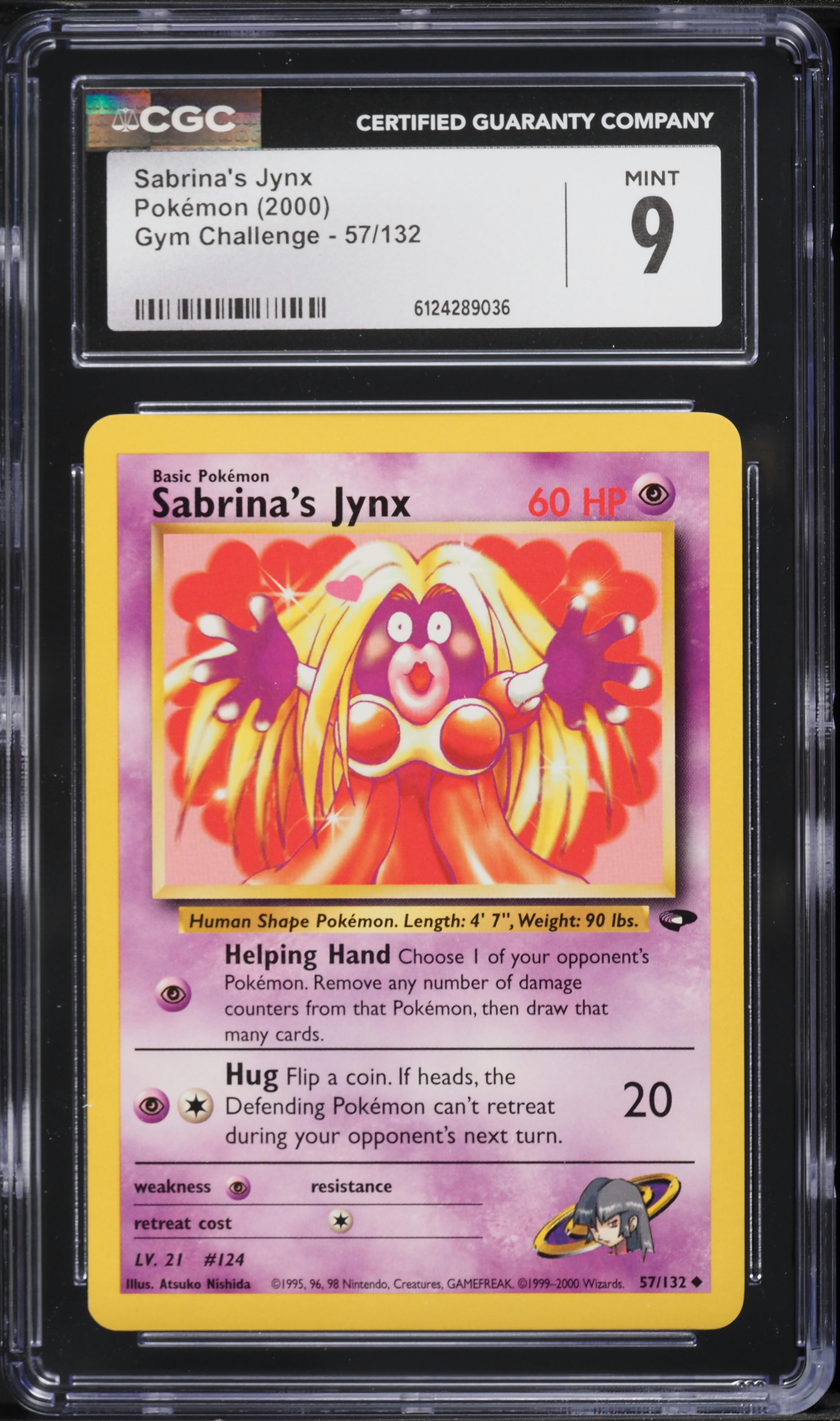 2000 Pokemon Gym Challenge Sabrina's Jynx #57 CGC 9 MINT
