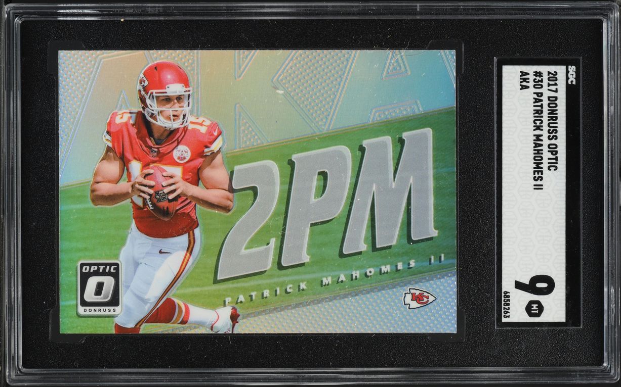 2017 Donruss Optic AKA Patrick Mahomes II ROOKIE #30 SGC 9 MINT on ...
