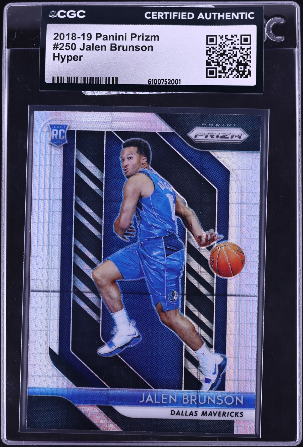 2018 Panini Prizm Hyper Jalen Brunson ROOKIE #250 CGC AUTH