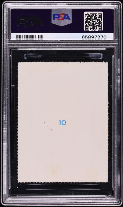 1958 Editora Aquarela Blue Number Pele ROOKIE #10 PSA 6 EXMT