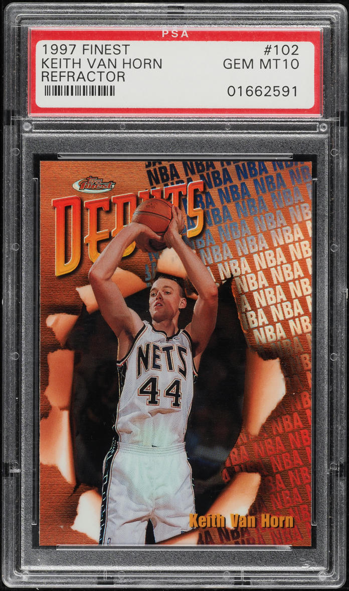 1997 Finest Refractor Keith Van Horn ROOKIE #102 PSA 10 GEM MINT