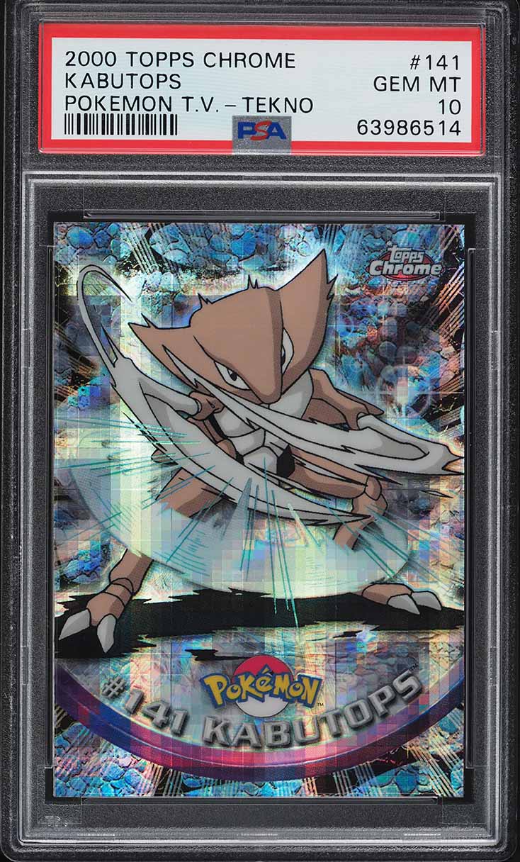 2000 Topps Chrome Pokemon Series 2 Tekno Kabutops #141 PSA 10 GEM MINT