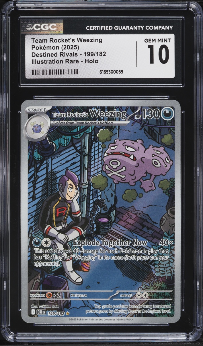 2025 Pokemon Scarlet & Violet Destined Rivals IR Team Rocket's Weezing #199 CGC 10 GEM MINT