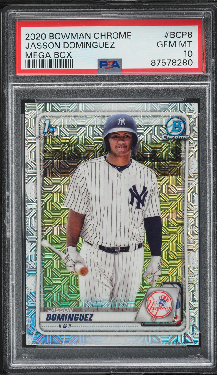 2020 Bowman Chrome Mega Box Jasson Dominguez PROSPECT #BCP-8 PSA 10 GEM MINT