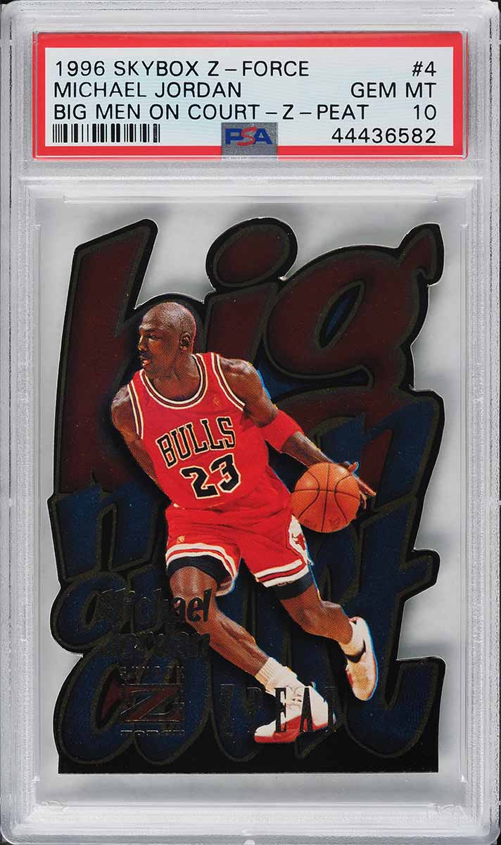 1996 Skybox Z-Force Big Men On Court Z Peat Michael Jordan #4 PSA