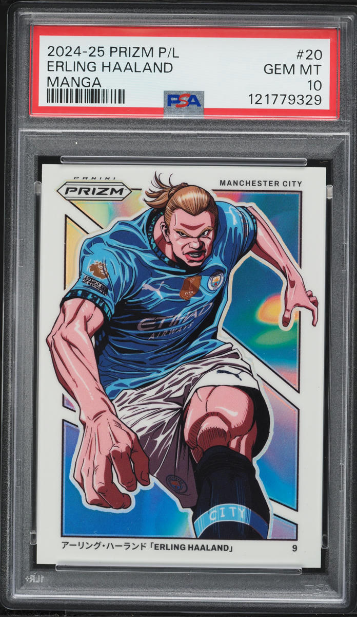 2024 Panini Prizm Premier League Manga Erling Haaland #20 PSA 10 GEM MINT - Photo 1