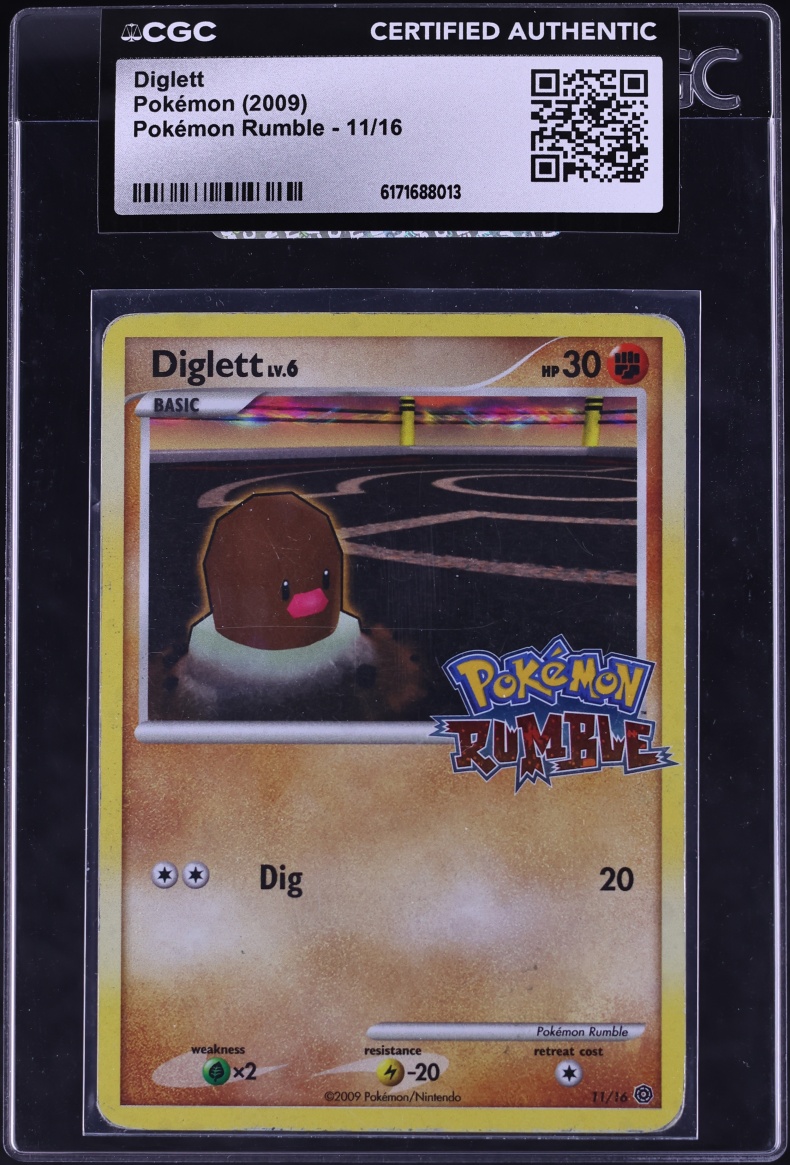2009 Pokemon Platinum Rumble Diglett #11 CGC AUTH