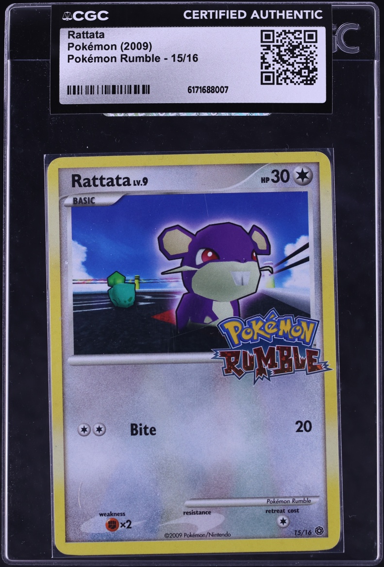 2009 Pokemon Platinum Rumble Rattata #15 CGC AUTH
