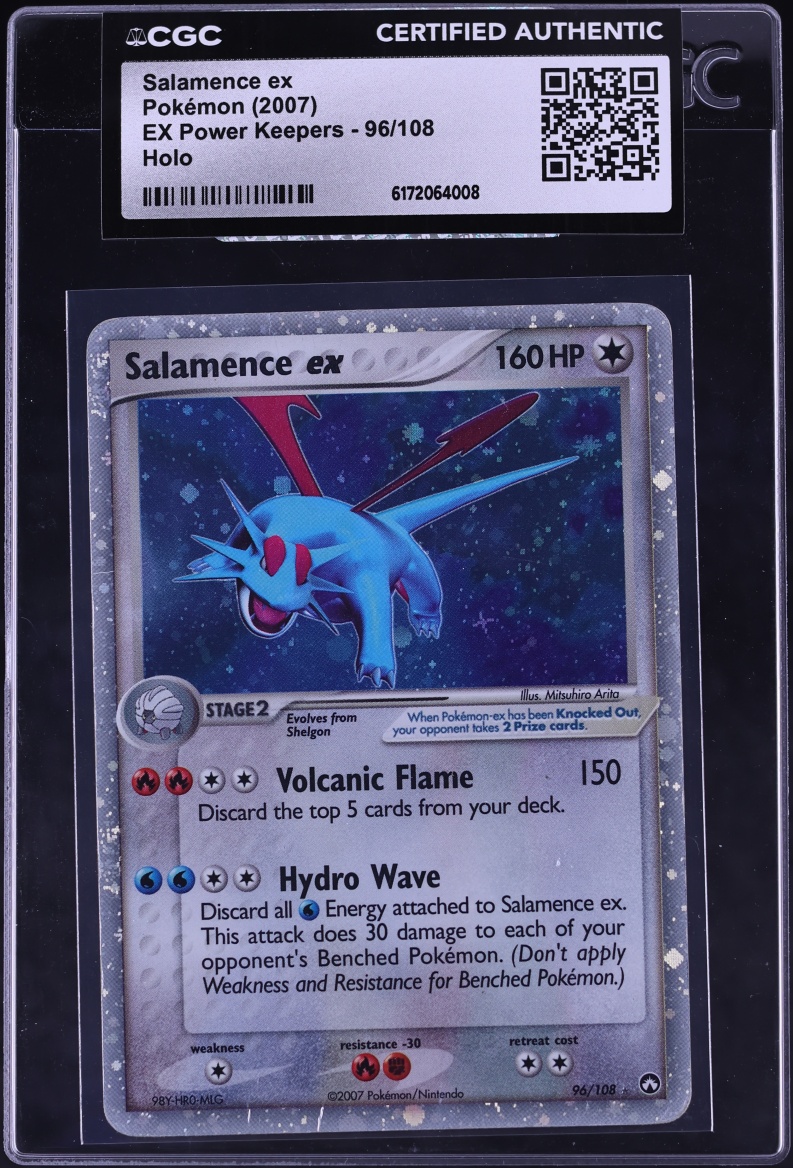 2007 Pokemon EX Power Keepers Holo Salamence ex #96 CGC AUTH