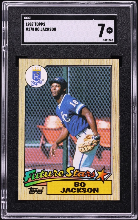 1987 Topps Future Stars Bo Jackson ROOKIE #170 SGC 7 NRMT