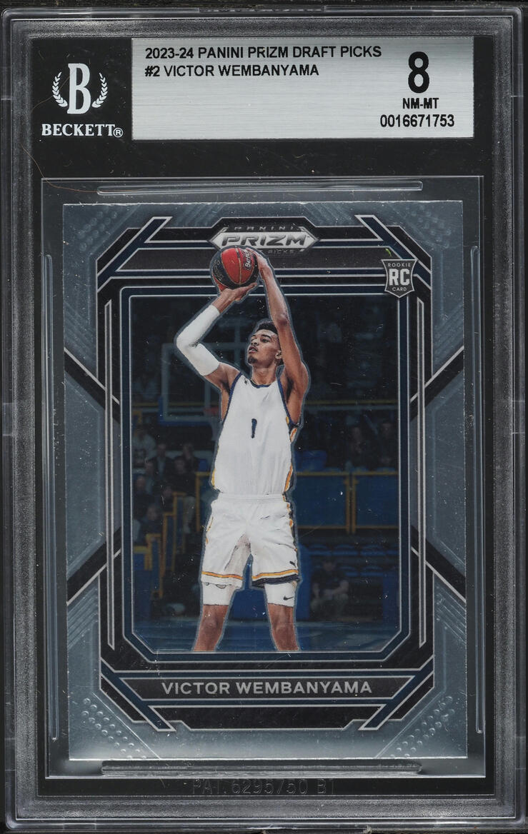 2023 Panini Prizm Draft Picks Victor Wembanyama ROOKIE #2 BGS 8 NM-MT