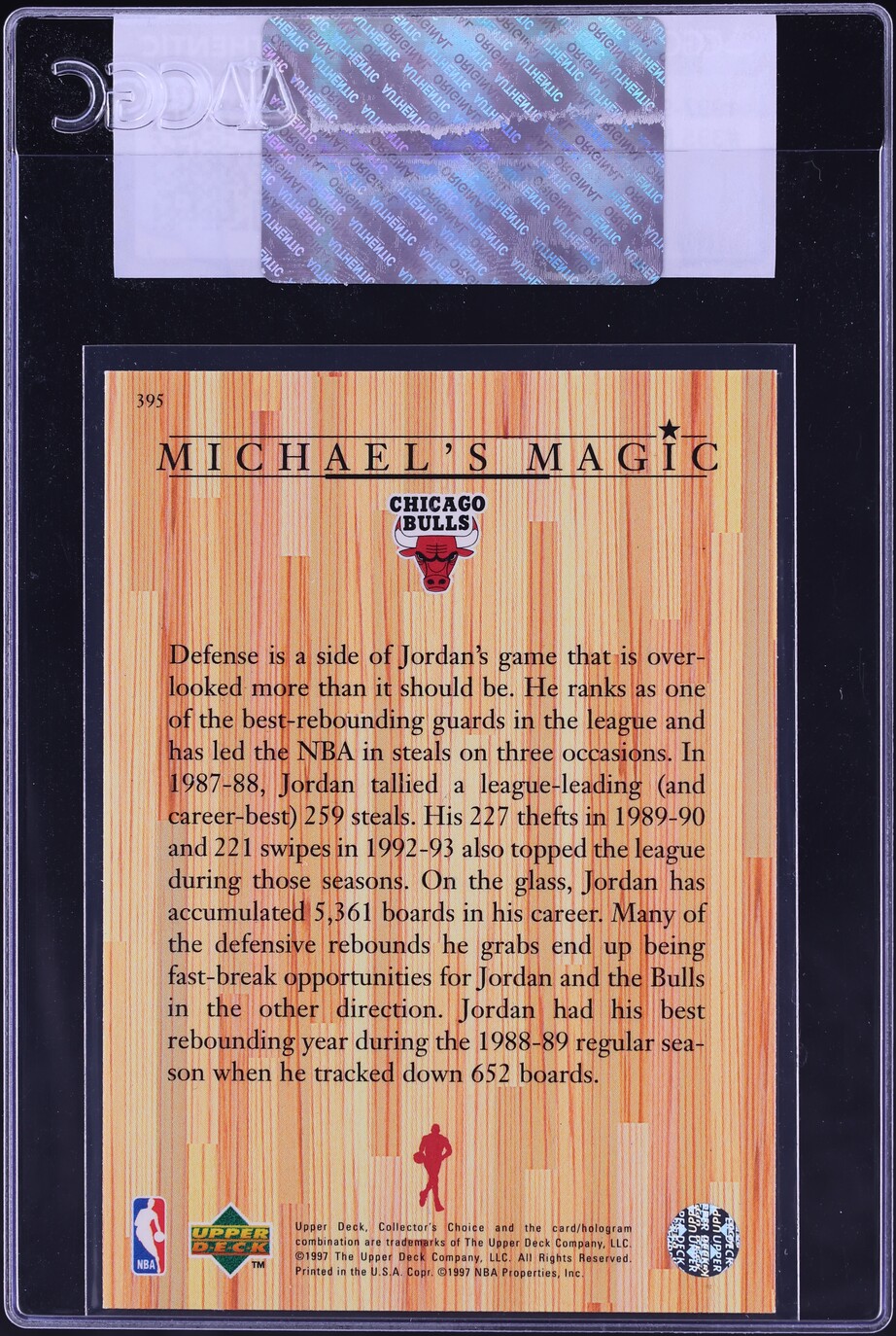 1997 Collector's Choice Michael Jordan #395 CGC AUTH
