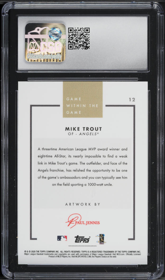 2020 Topps Game Within The Game Mike Trout #12 CSG 10 GEM MINT