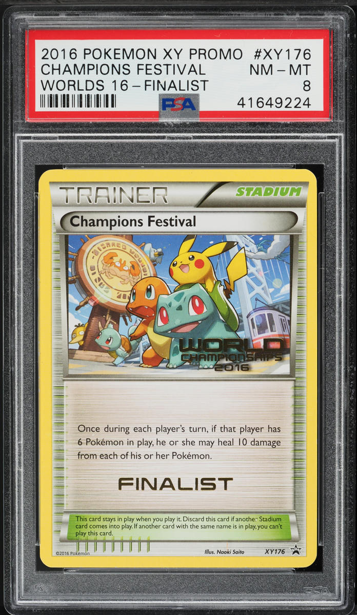 2016 Pokemon XY Black Star Promo Finalist Champions Festival #XY176 PSA 8 NM-MT