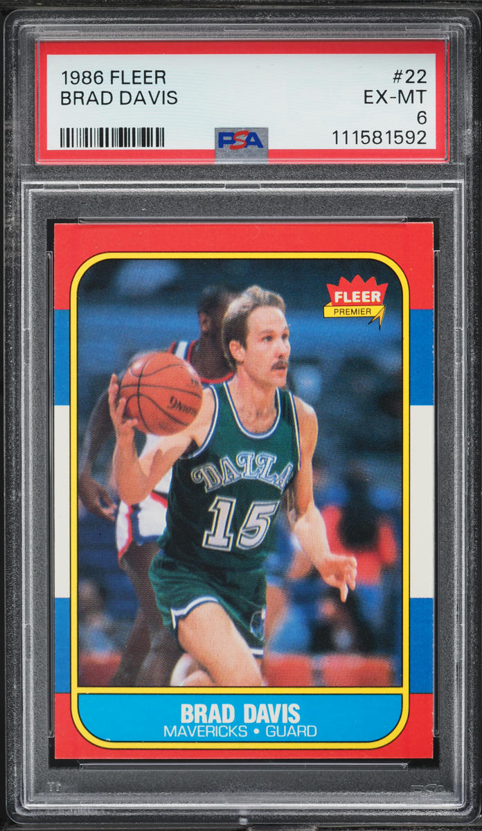 1986 Fleer Basketball Brad Davis #22 PSA 6 EXMT