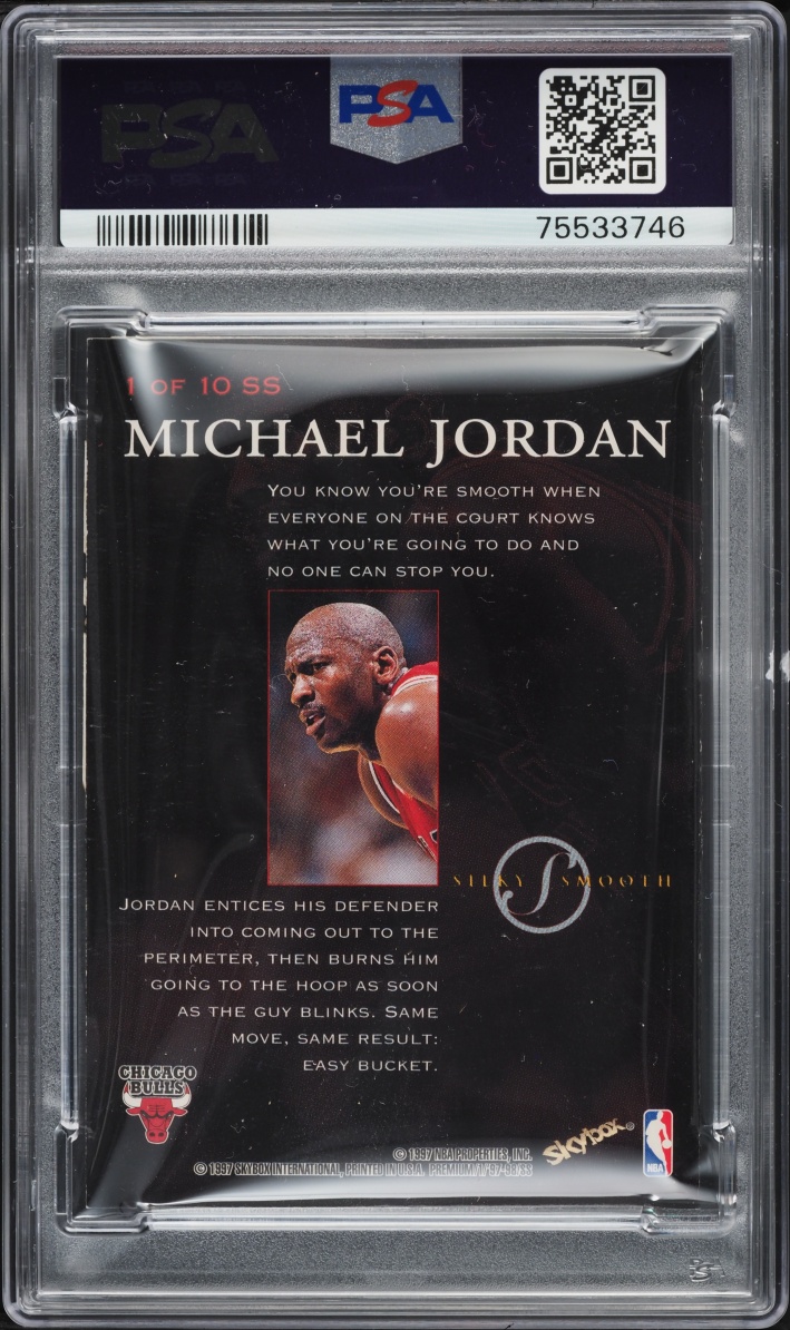 1997 Skybox Premium Silky Smooth Michael Jordan #1SS PSA 7 NRMT
