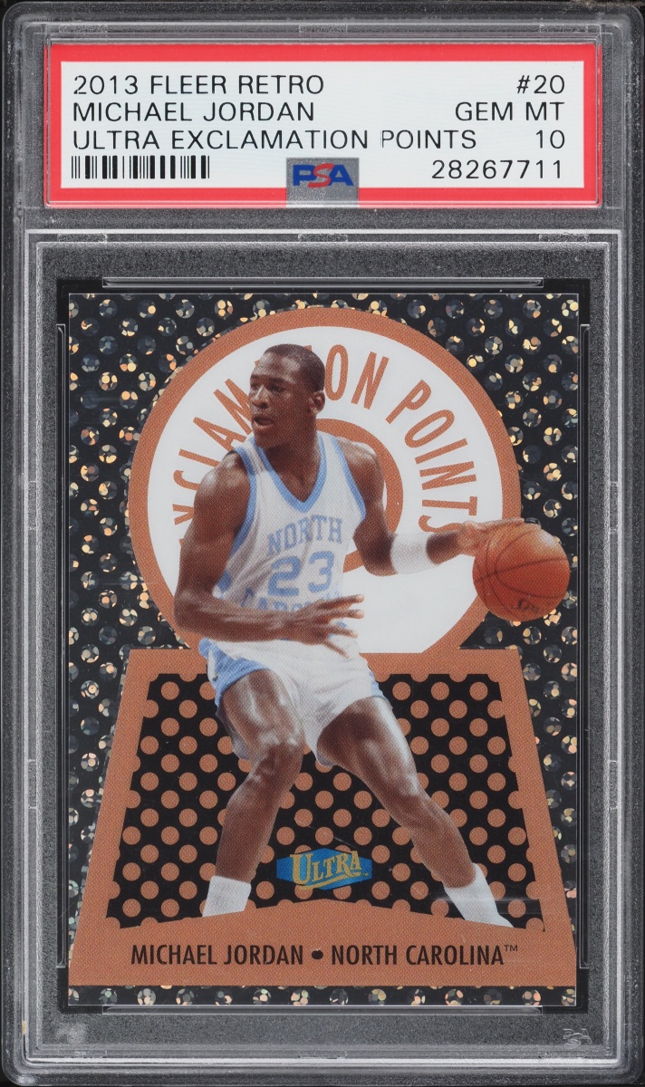 2013 Fleer Retro Ultra Exclamation Points Michael Jordan #20 PSA 10 GEM MINT