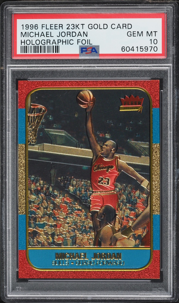 1996 Fleer 23KT Gold Holographic Foil Michael Jordan PSA 10 GEM MINT