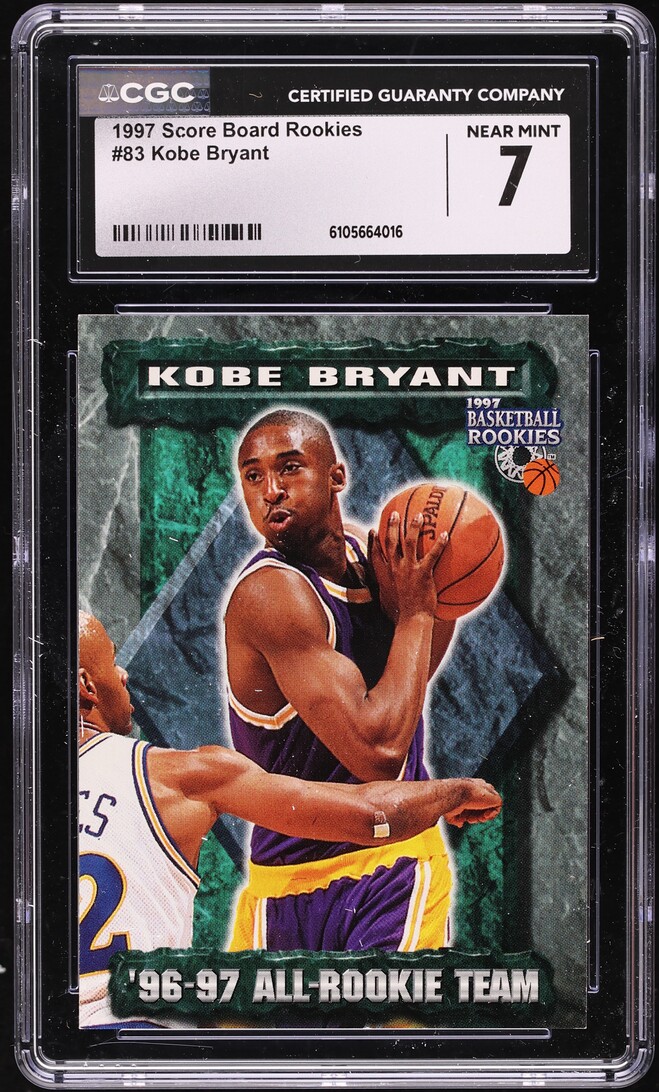 1997 Score Board Kobe Bryant ROOKIE #83 CGC 7 NRMT