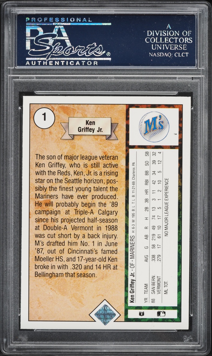 1989 Upper Deck Ken Griffey Jr. ROOKIE #1 PSA 9 MINT