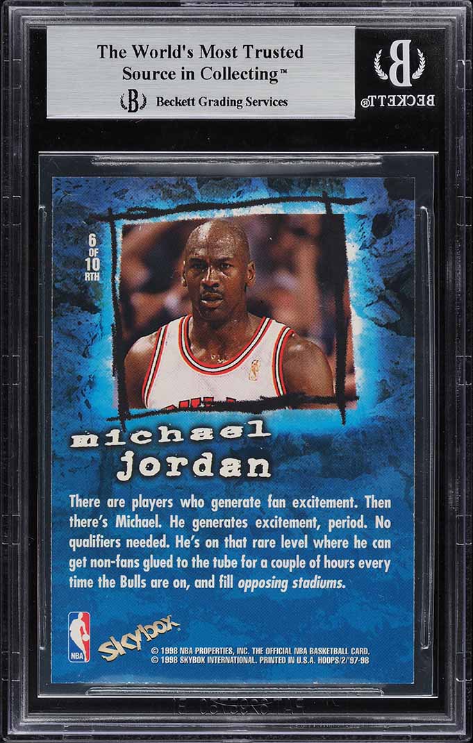 1997 Hoops Rock The House Michael Jordan #RH6 BGS 8.5 NM-MT+