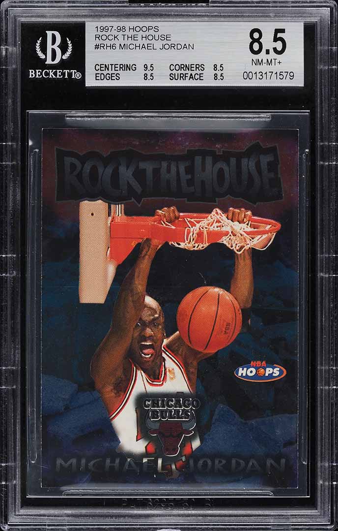 1997 Hoops Rock The House Michael Jordan #RH6 BGS 8.5 NM-MT+