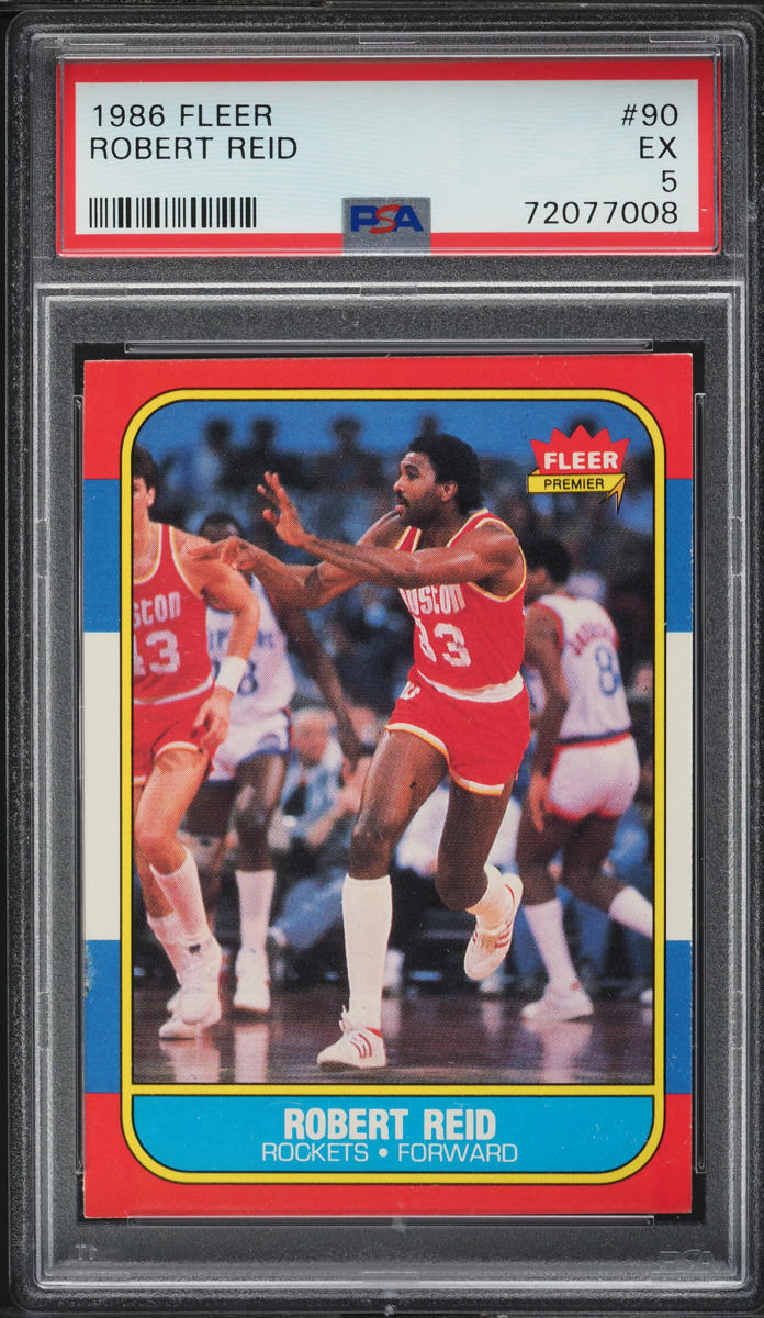 1986 Fleer Basketball Robert Reid #90 PSA 5 EX