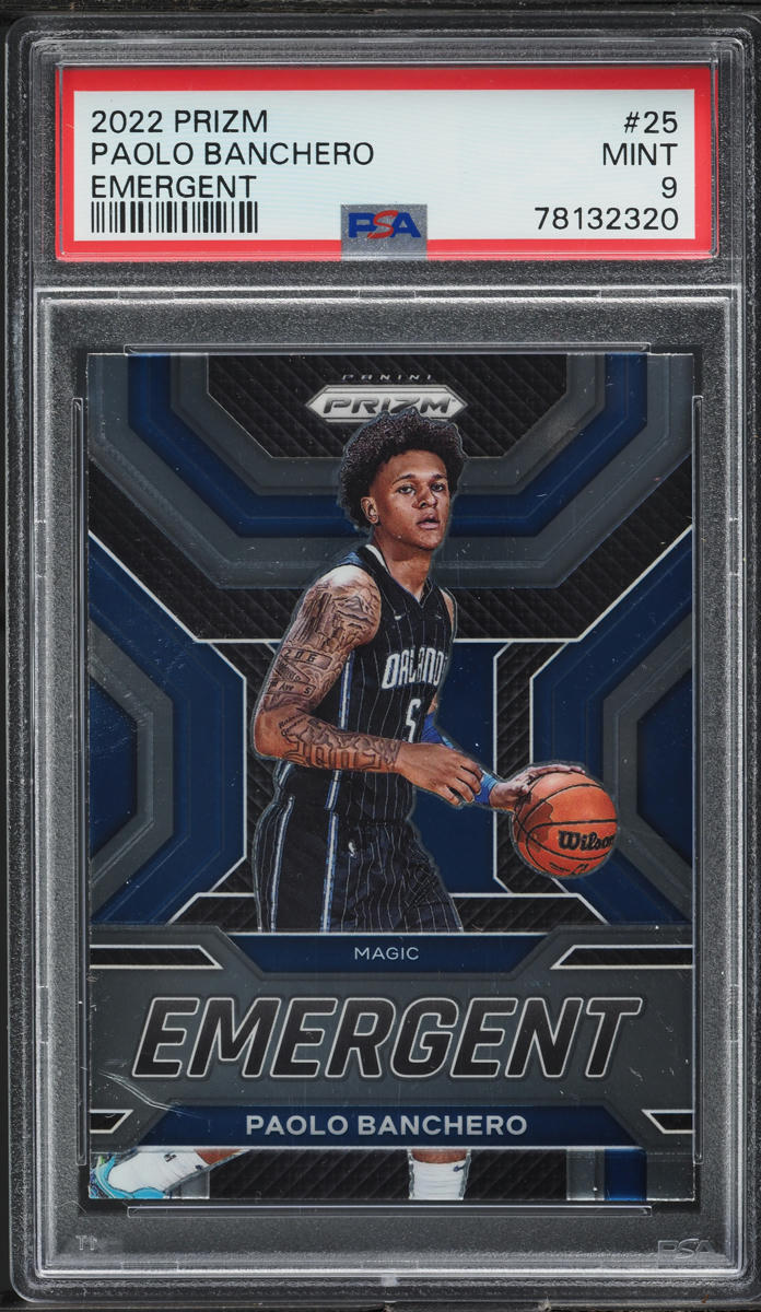 2022 Panini Prizm Emergent Paolo Banchero ROOKIE #25 PSA 9 MINT