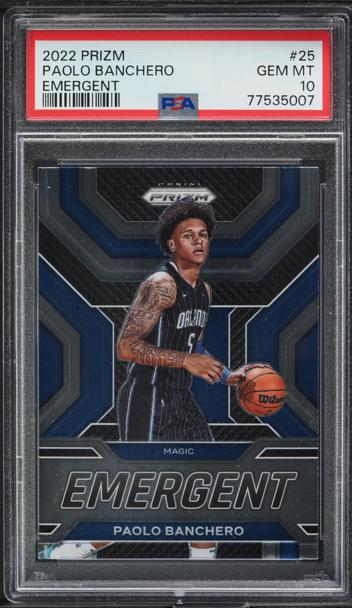 2022 Panini Prizm Emergent Paolo Banchero ROOKIE #25 PSA 10 GEM MINT