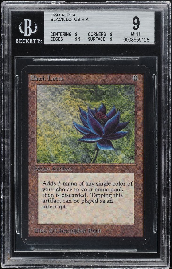 1993 Magic The Gathering MTG Alpha Black Lotus R A BGS 9 MINT